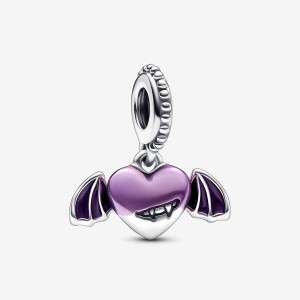 Sterling silver Pandora Vampire Winged Dangle Charms | UDBQAE-549