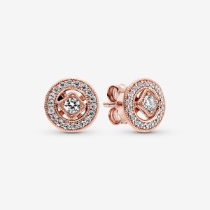 Sterling silver Pandora Vintage Circle Stud Earrings | QZRFJX-541