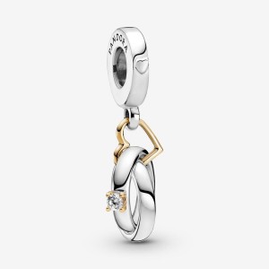 Two-tone Pandora Wedding Dangle Charms | TLFDNB-672