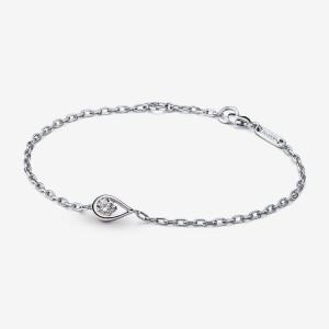 White gold Pandora Brilliance 0.25 ct tw Bangles | XAVLFZ-842