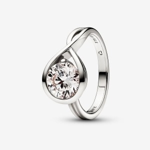 White gold Pandora Brilliance 2.00 ct tw Rings | TNEZWR-609