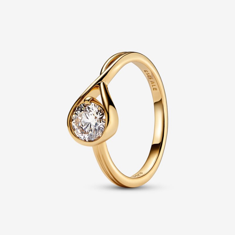 Gold Pandora Brilliance 0.75 ct tw Lab-Created Diamond Rings | LXANQP-206