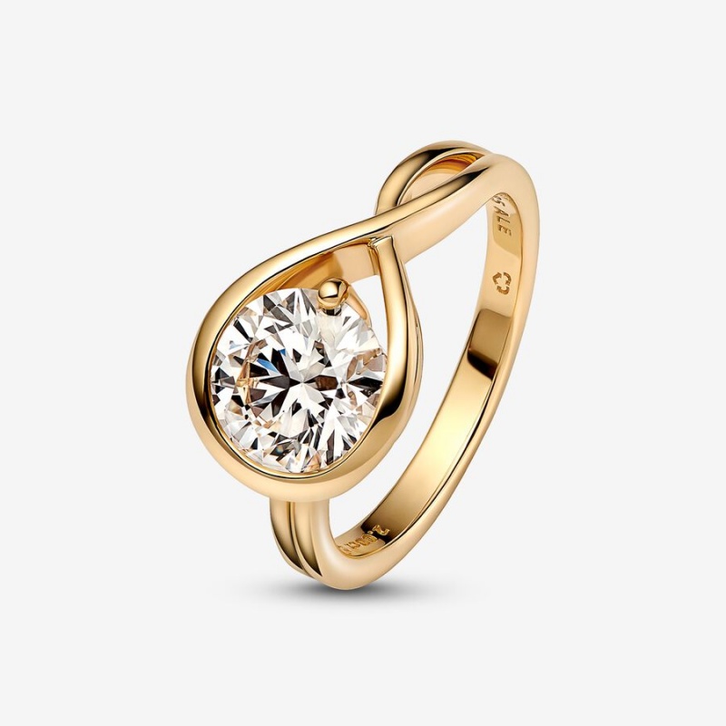 Gold Pandora Brilliance 2.00 ct tw Lab-Created Diamond Rings | TYJGEF-045