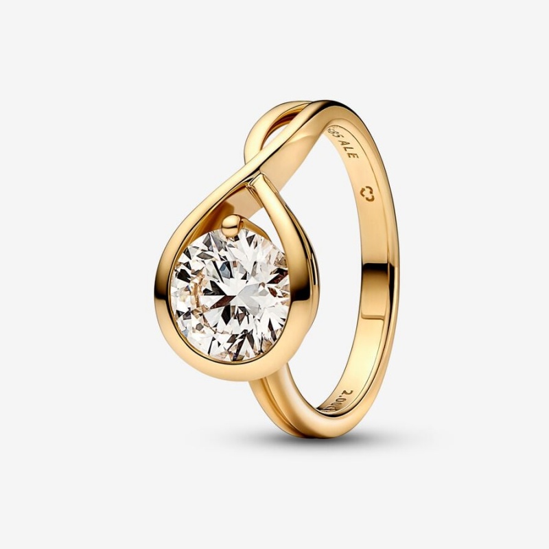 Gold Pandora Brilliance 2.00 ct tw Lab-Created Diamond Rings | TYJGEF-045