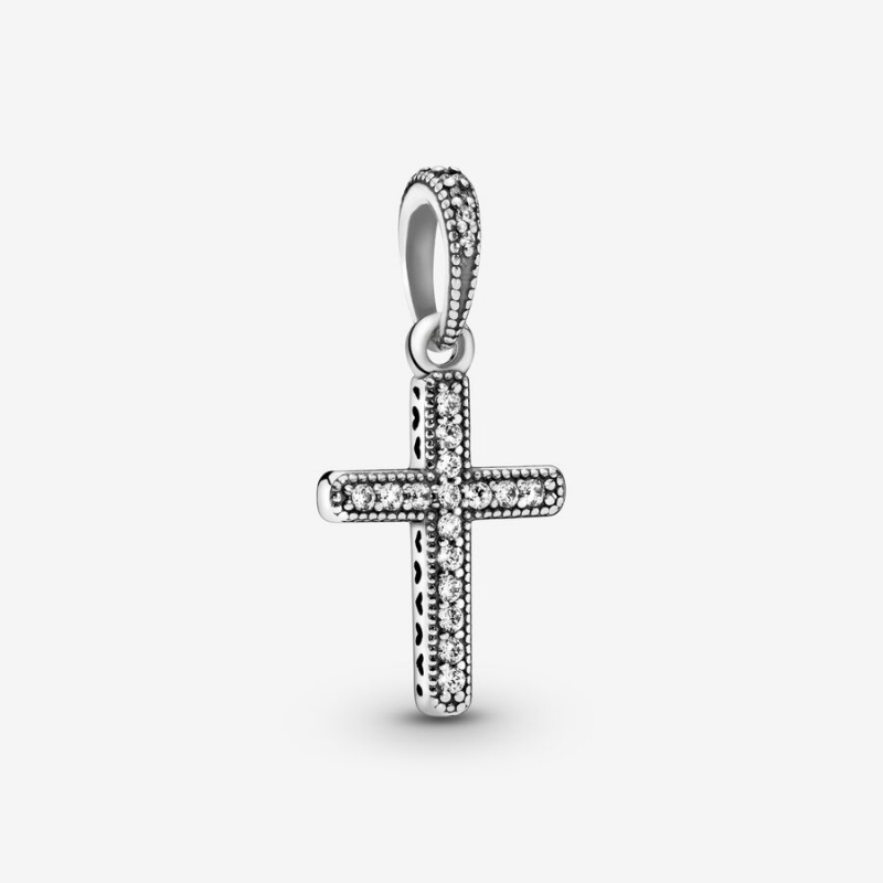 Gold Pandora Sparkling Cross Pendants | IHYDME-538