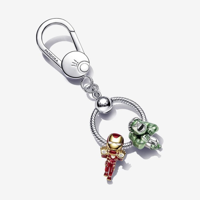 Multicolor Pandora Marvel Hulk Iron Man Bag Holder Key Charm Holders | PESVXJ-071