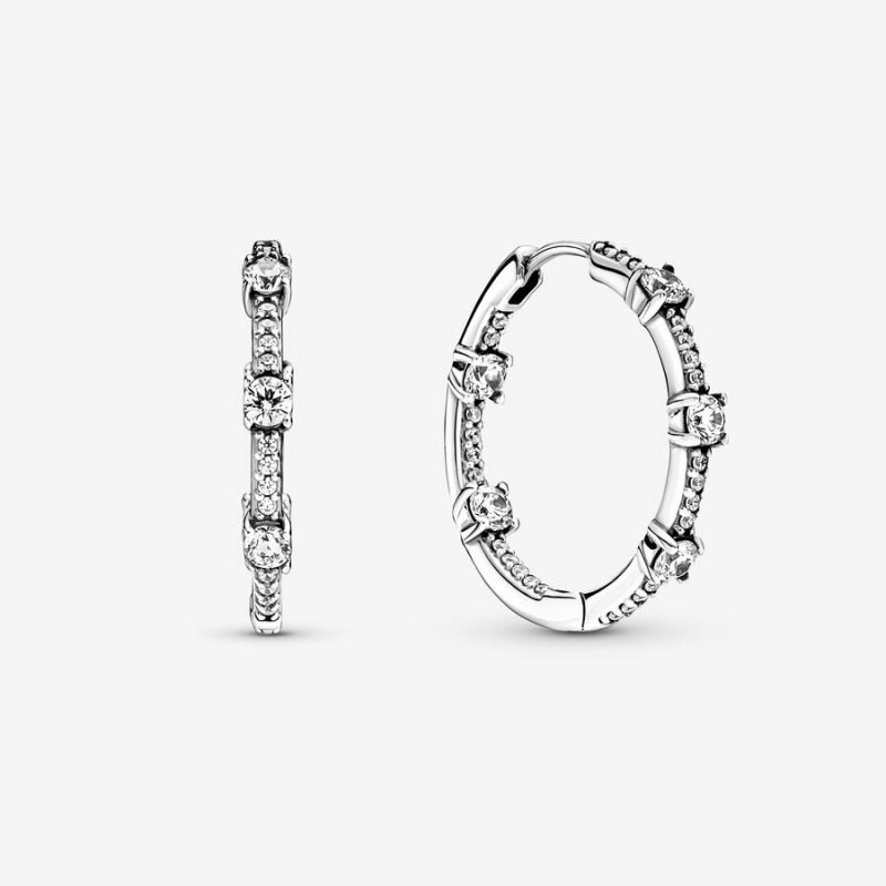 Multicolor Pandora Sparkling Pave Bars Necklace & Earring Sets | SZPLOB-953