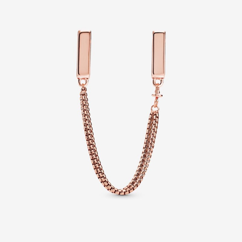 Rose gold plated Pandora Clip Safety Chains | HGMUSP-915