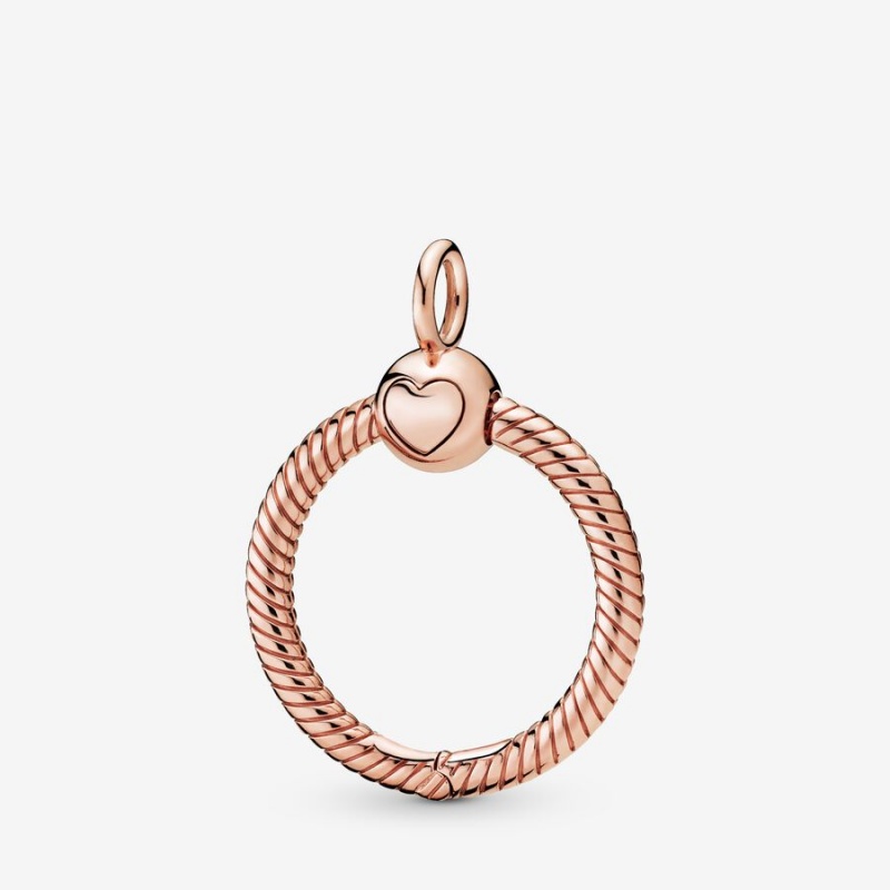 Rose gold plated Pandora Moments Small O Charm Holders | PFMKOG-045