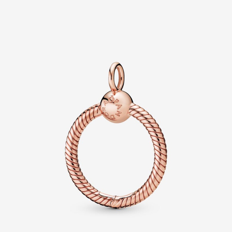 Rose gold plated Pandora Moments Small O Charm Pendants | AYGVWP-327