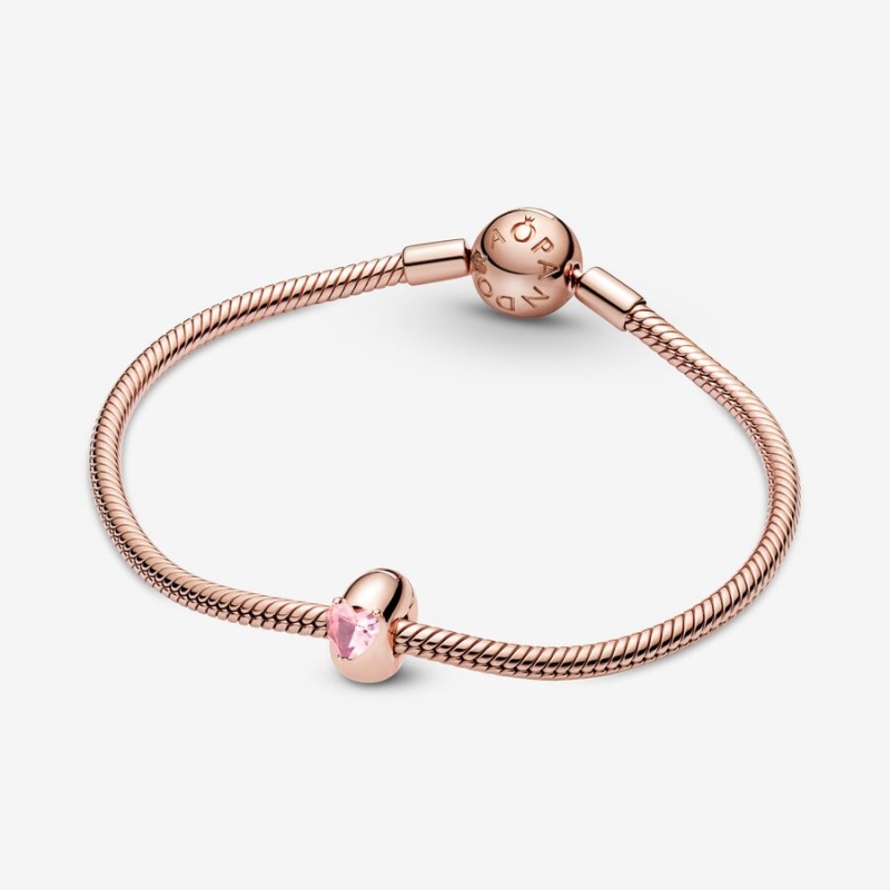 Rose gold plated Pandora Pink Clip Clips | LMZPXE-301