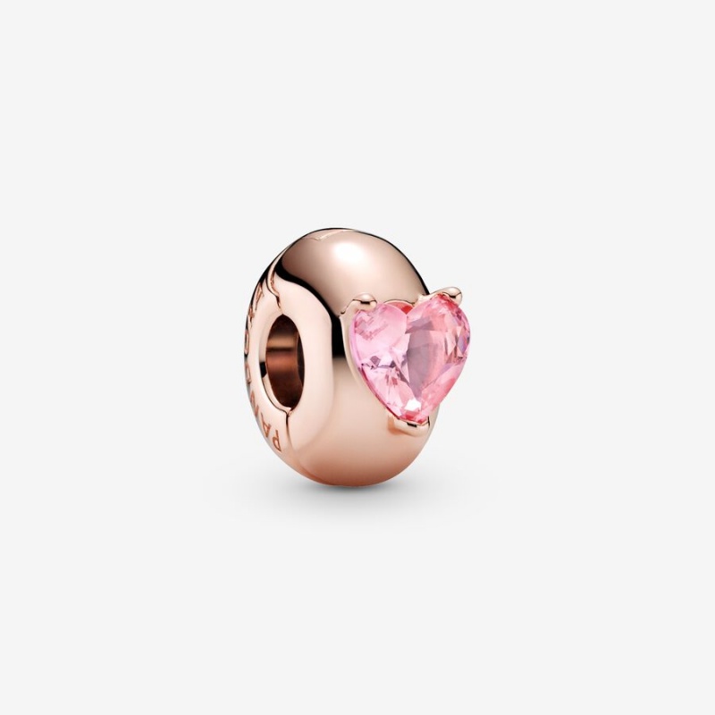 Rose gold plated Pandora Pink Clip Clips | LMZPXE-301