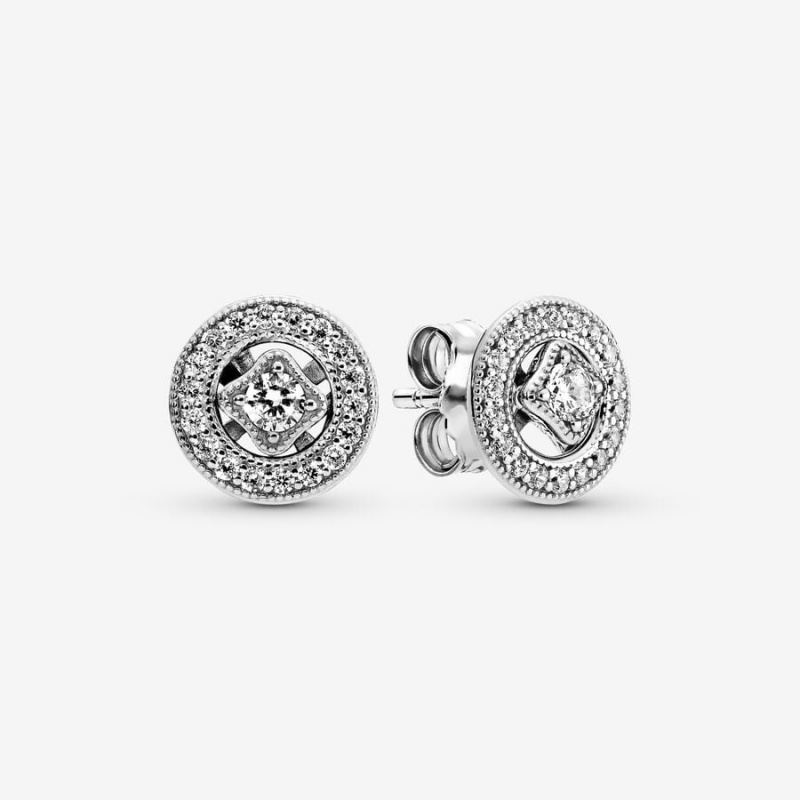 Rose gold plated Pandora Vintage Circle Stud Earrings | GZUMXW-724