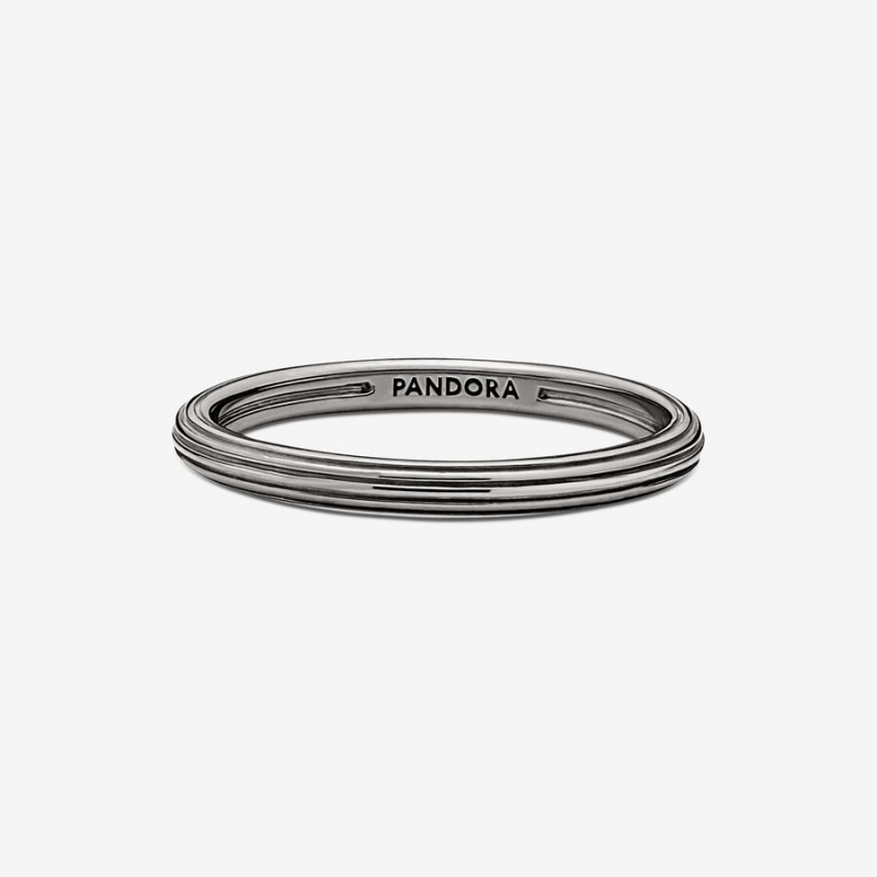 Ruthenium plated Pandora ME Stackable Rings | ECZWPS-267