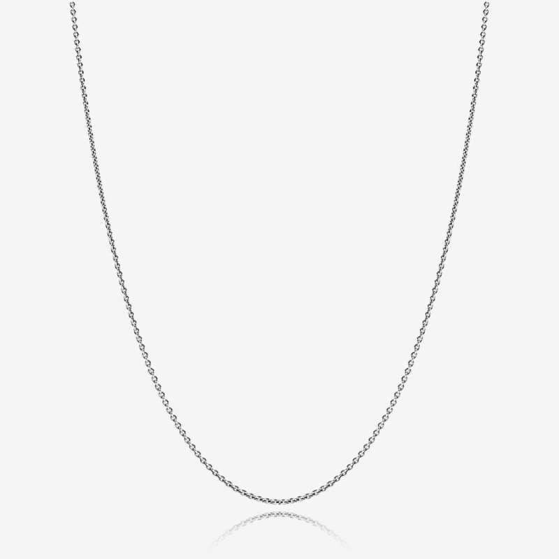 Sterling silver Pandora Adjustable Chain Necklaces | EOFPGW-089