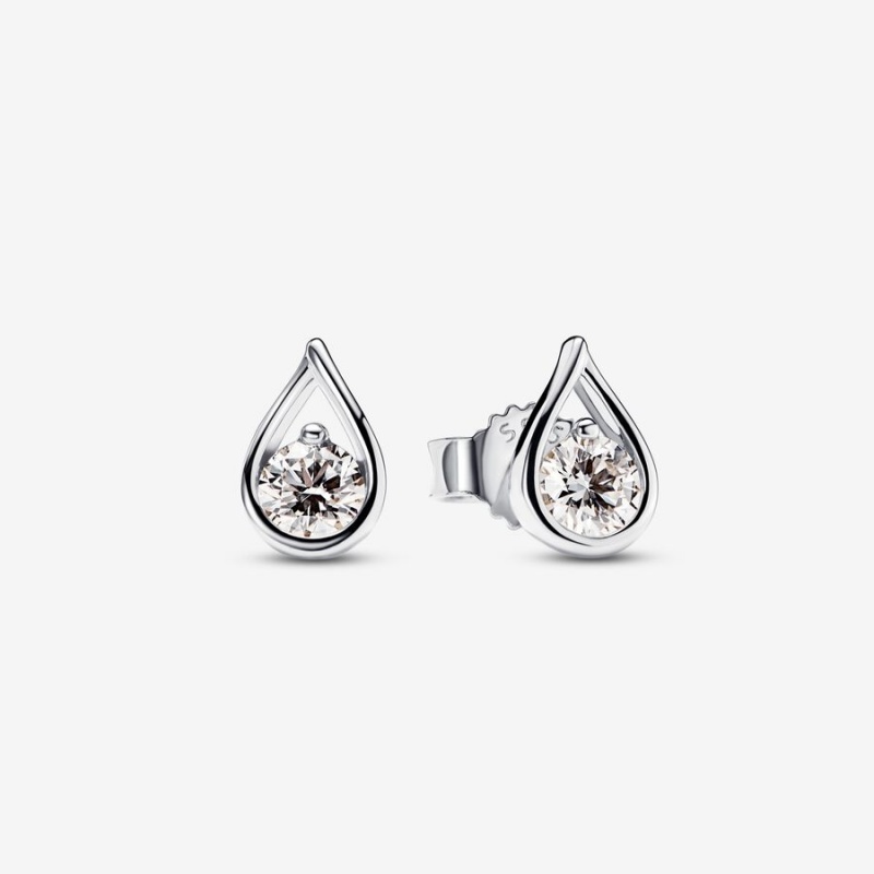 Sterling silver Pandora Brilliance 0.20 ct tw Earrings | IZNHDG-305