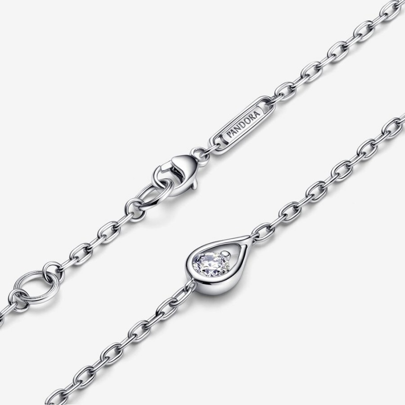 Sterling silver Pandora Brilliance 0.25 ct tw Necklaces | PAXTRM-410