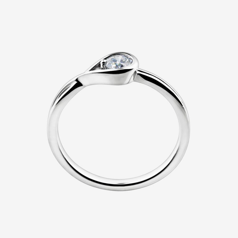 Sterling silver Pandora Brilliance 0.25 ct tw Lab-Created Diamond Rings | HCNDZJ-721