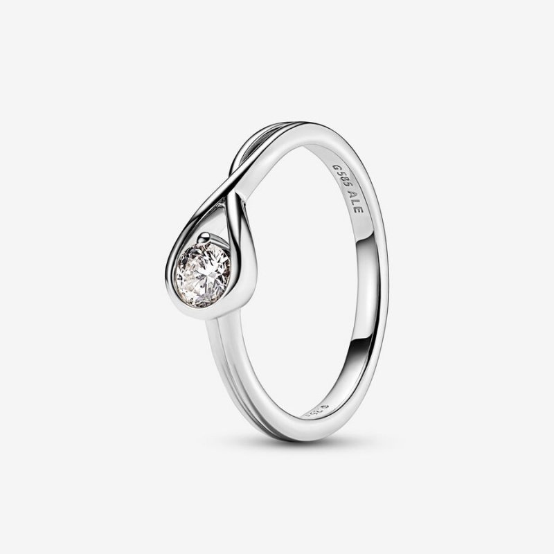 Sterling silver Pandora Brilliance 0.25 ct tw Lab-Created Diamond Rings | HCNDZJ-721