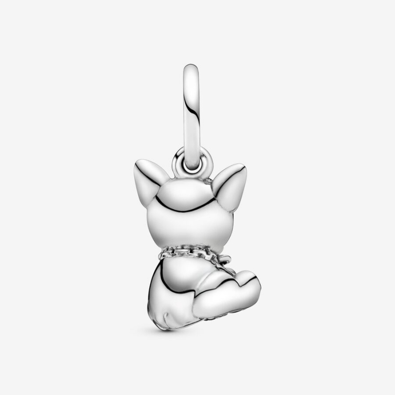 Sterling silver Pandora Bulldog Puppy Dangle Charms | EXBVKT-364