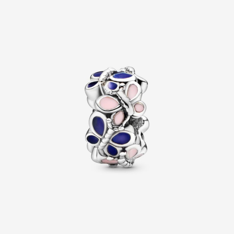 Sterling silver Pandora Butterfly Arrangement Spacer Charms | DYWRTQ-389