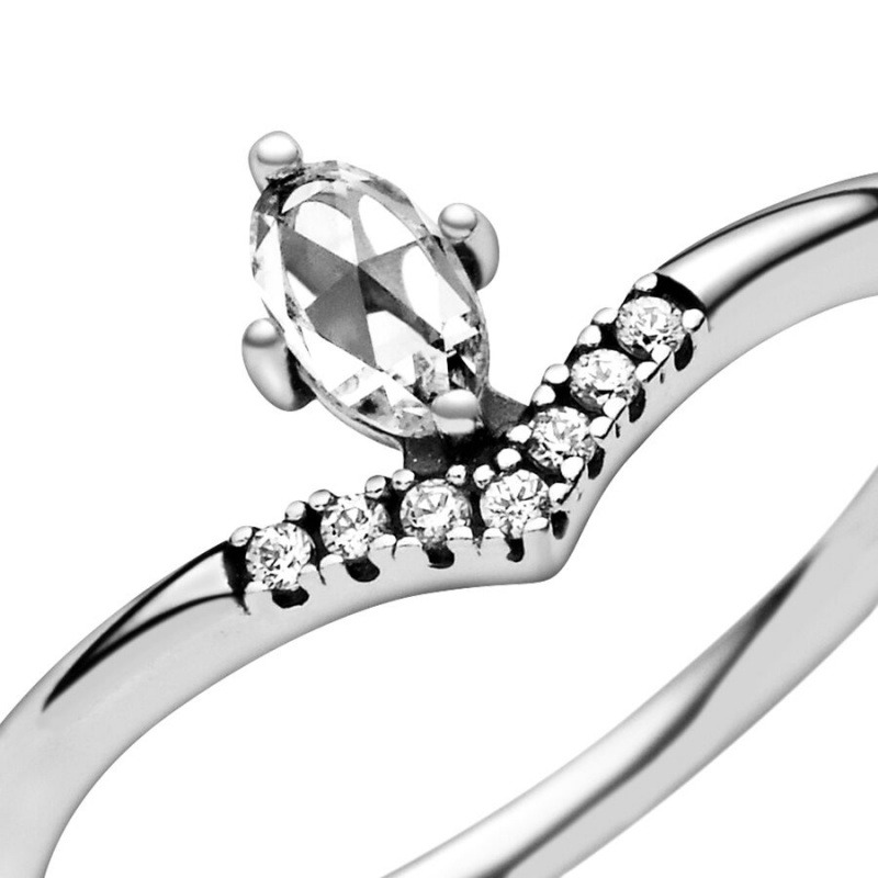 Sterling silver Pandora Classic Wish in Stackable Rings | GWQYRH-287