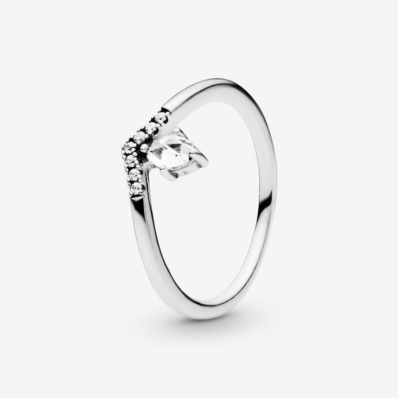 Sterling silver Pandora Classic Wish in Stackable Rings | GWQYRH-287