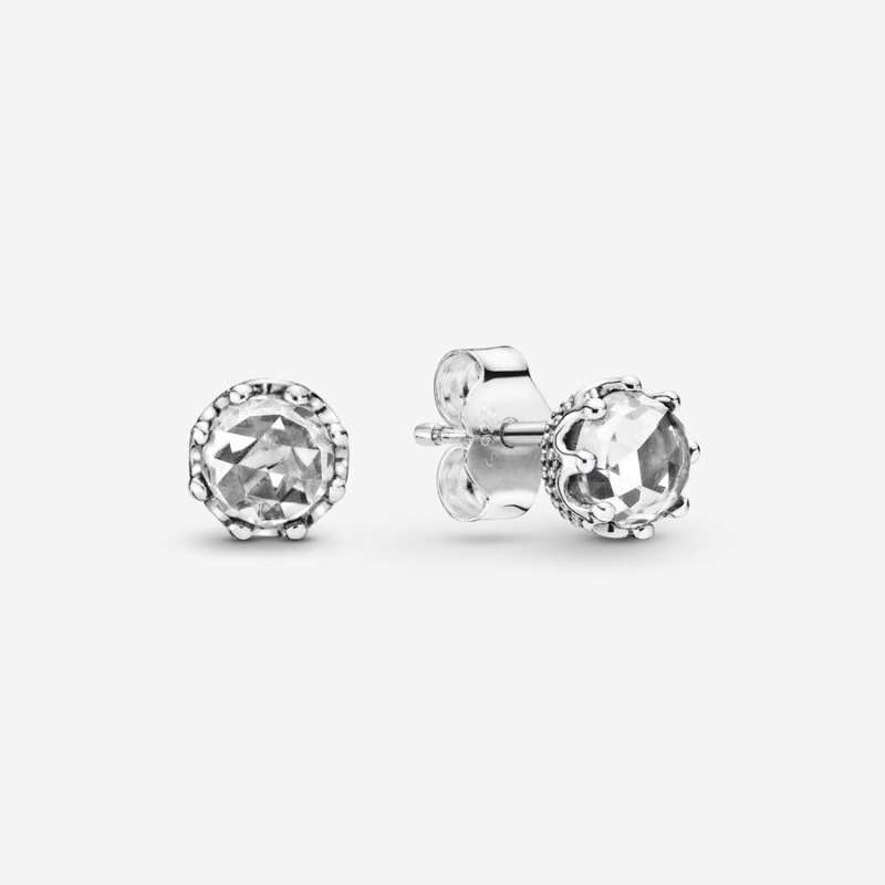 Sterling silver Pandora Clear Sparkling Crown Halo & Solitaire Rings | KNLYGX-209