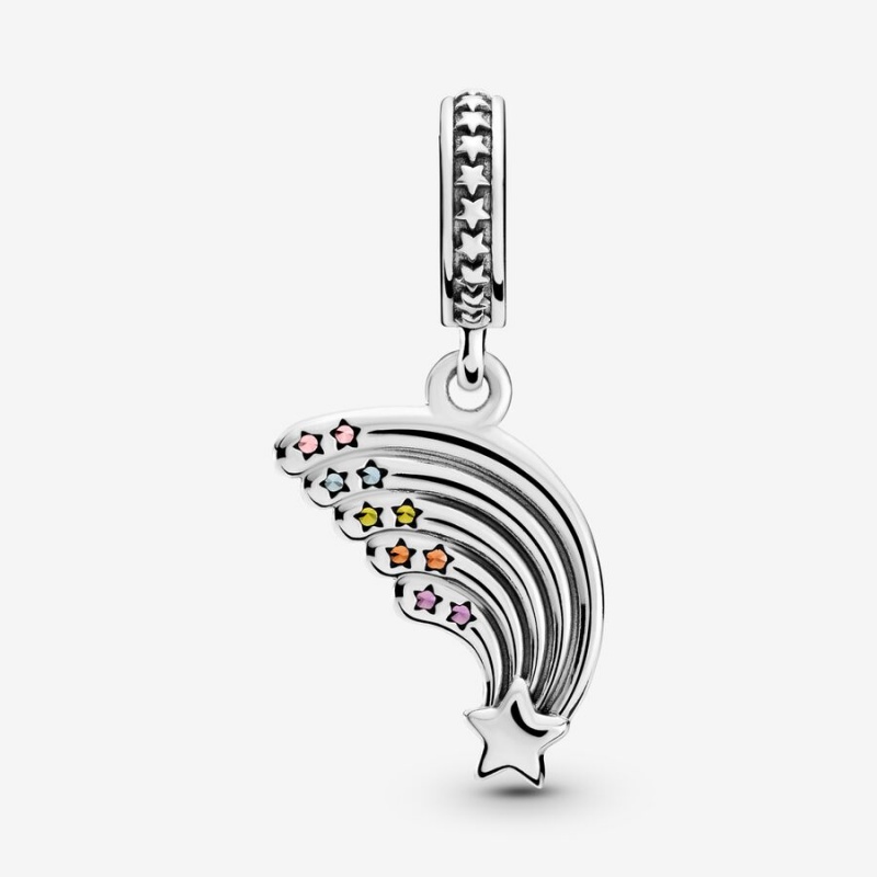 Sterling silver Pandora Colourful Rainbow Dangle Charms | MKDXSQ-823