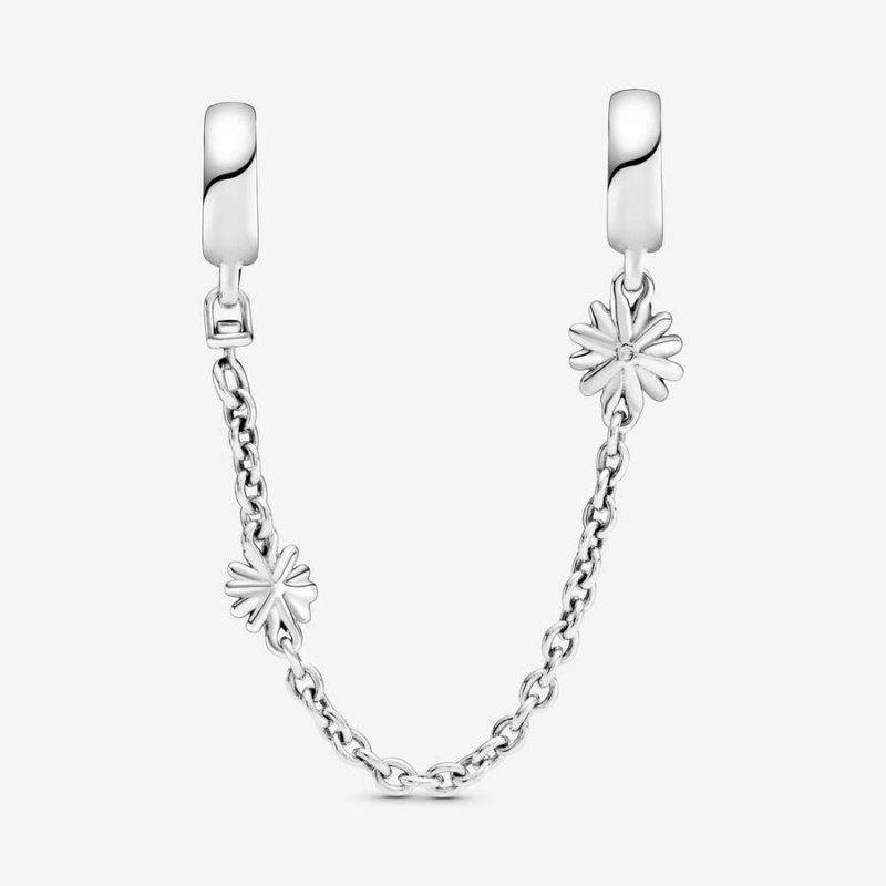 Sterling silver Pandora Daisy Flower Safety Chains | XCTRFQ-028