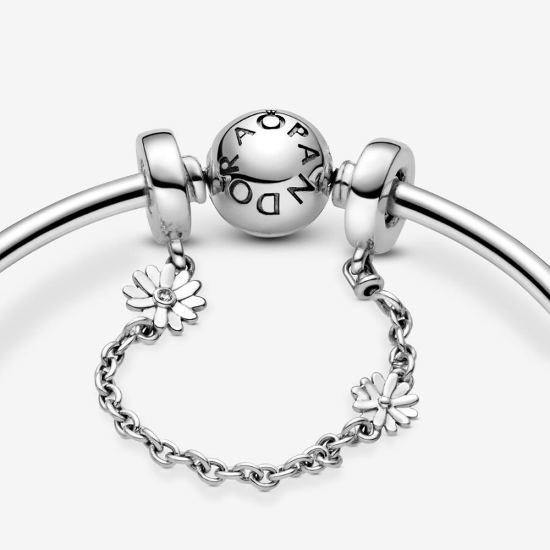 Sterling silver Pandora Daisy Flower Safety Chains | XCTRFQ-028