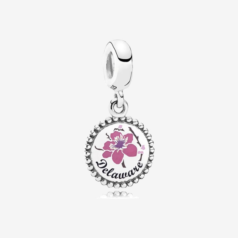 Sterling silver Pandora Delaware Dangle Charms | CTXERY-403