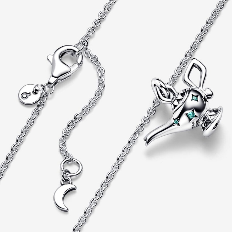 Sterling silver Pandora Disney Aladdin Magic Lamp Collier Necklaces | FWCSOI-948