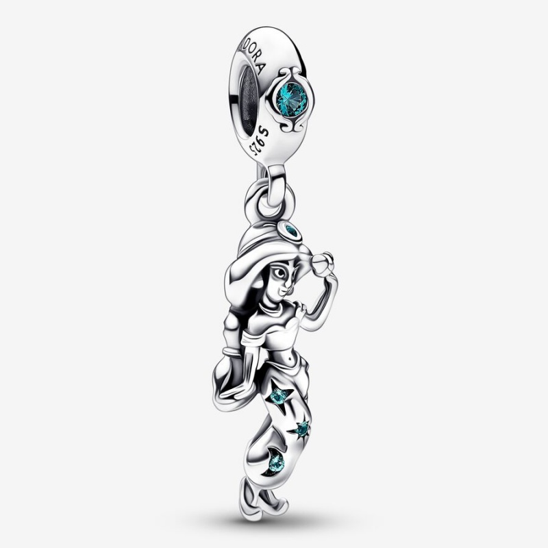 Sterling silver Pandora Disney Aladdin Princess Jasmine Dangle Charms | QRMVDY-742