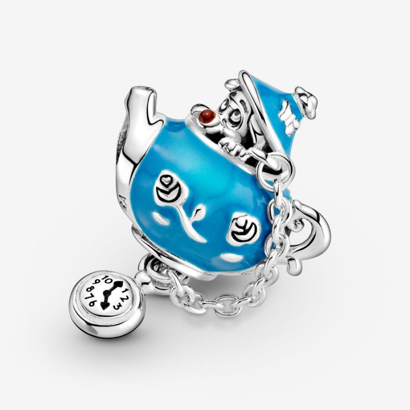 Sterling silver Pandora Disney Alice in Wonderland Unbirthday Party Teapot Dangle Charms | GKJQWB-541