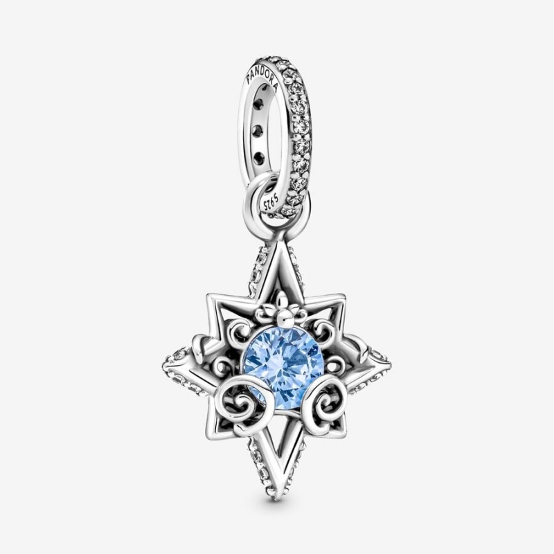 Sterling silver Pandora Disney Cinderella Blue Star Pendants | YFNEVT-567