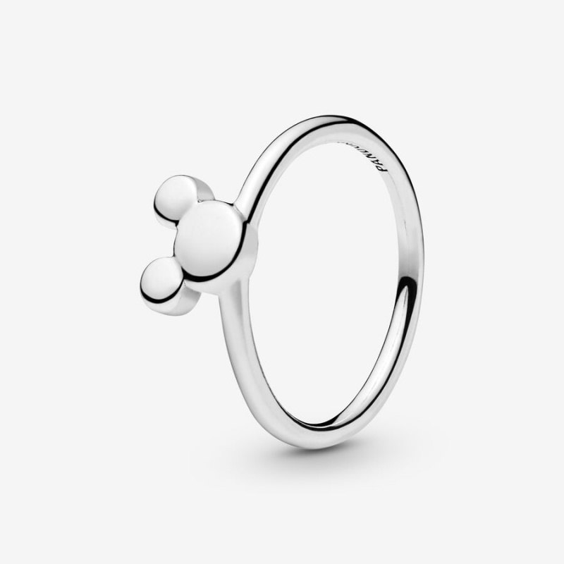 Sterling silver Pandora Disney Mickey Minnie Mouse Silhouette Puzzle Pinky Rings | RVSTHM-439