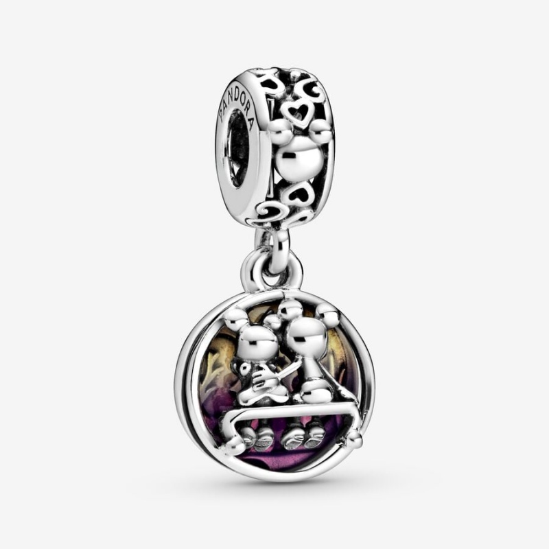 Sterling silver Pandora Disney Mickey Mouse & Minnie Mouse Happily Ever After Dangle Charms | NKRACS-718