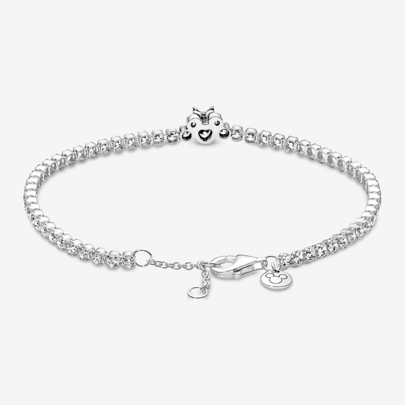 Sterling silver Pandora Disney Minnie Mouse Tennis Chain Bracelets | ZHSWOC-315