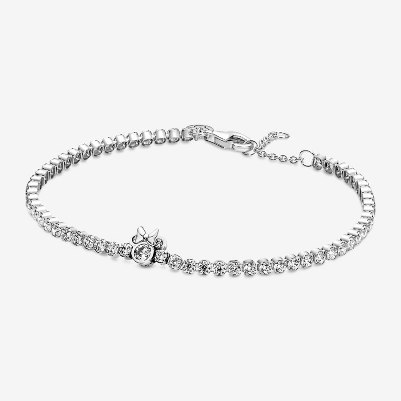 Sterling silver Pandora Disney Minnie Mouse Tennis Chain Bracelets | ZHSWOC-315