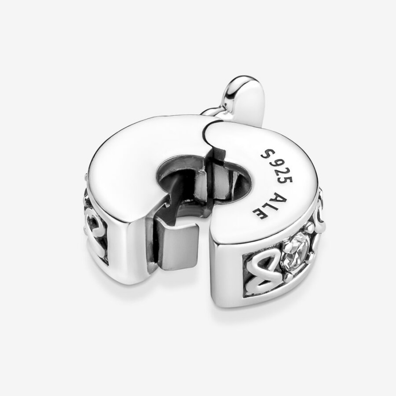 Sterling silver Pandora Family Always Pave Clip Clips | JEYZBS-463