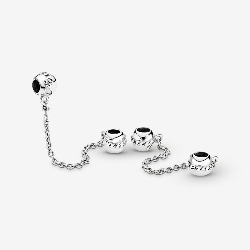 Sterling silver Pandora Family Forever Safety Chains | VKIQEX-950