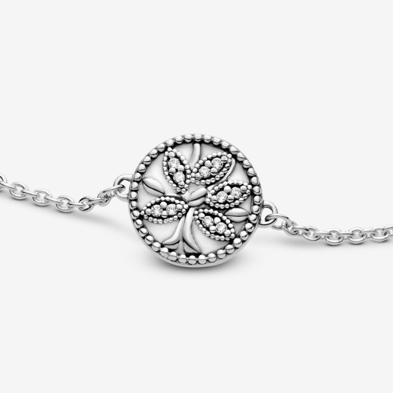 Sterling silver Pandora Family Tree Safety Chains | MJDKCN-764