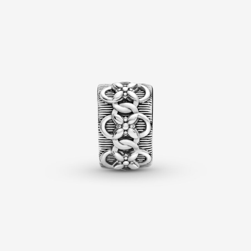 Sterling silver Pandora Flower Pattern Clip Clips | XLSHIG-762