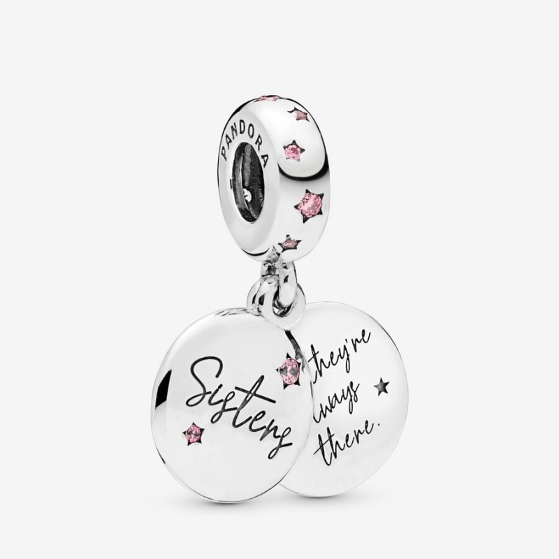 Sterling silver Pandora Forever Sisters Dangle Charms | ANDSQE-107