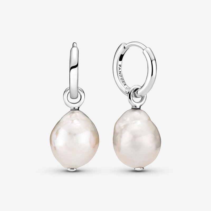 Sterling silver Pandora Freshwater Cultured Baroque Pearl Drop Earrings | DGNVES-439