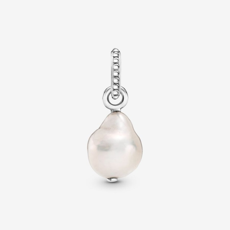 Sterling silver Pandora Freshwater Cultured Baroque Pearl Drop Earrings | DGNVES-439