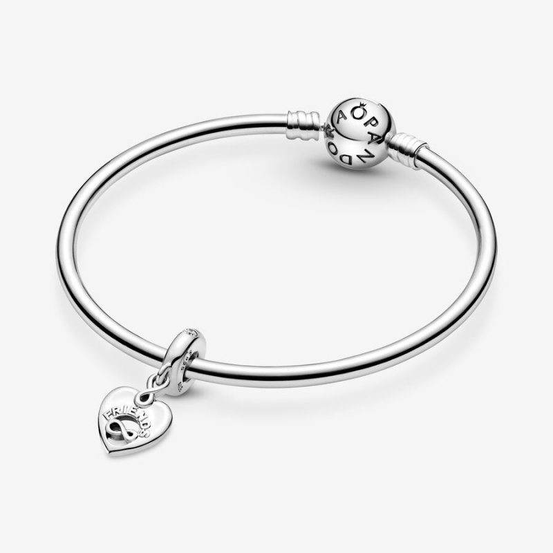 Sterling silver Pandora Friends Forever Dangle Charms | SGVRBT-728