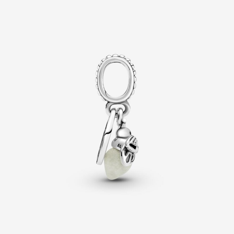 Sterling silver Pandora Glow-in-the-dark Firefly Dangle Charms | UDOFJX-613