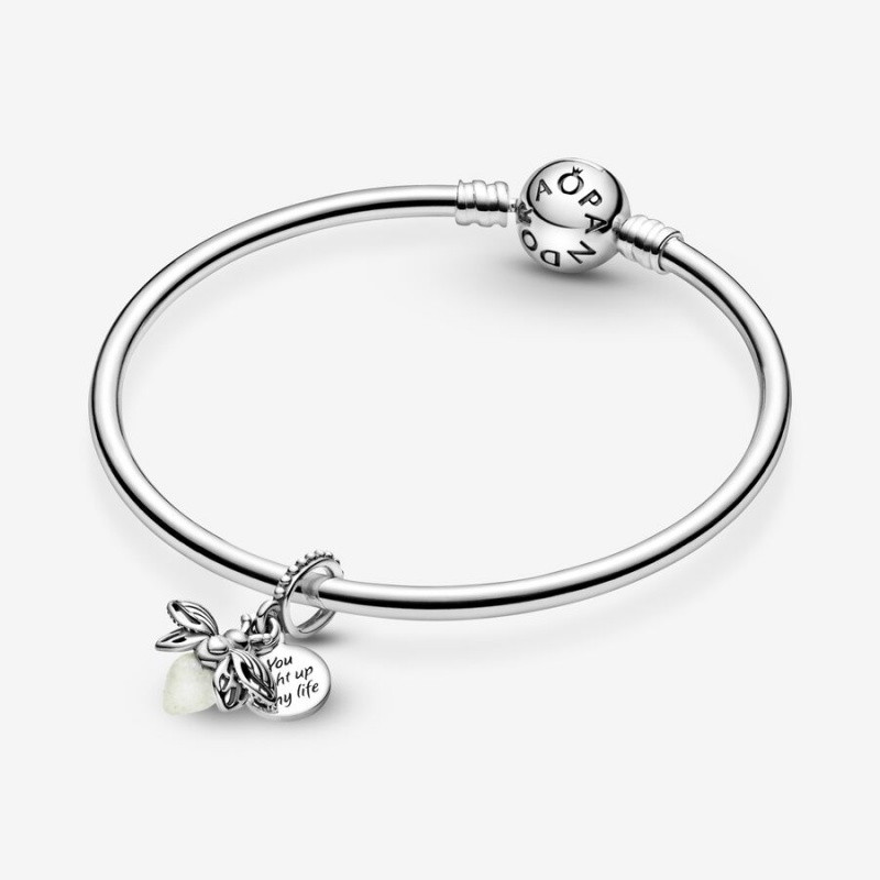 Sterling silver Pandora Glow-in-the-dark Firefly Dangle Charms | UDOFJX-613